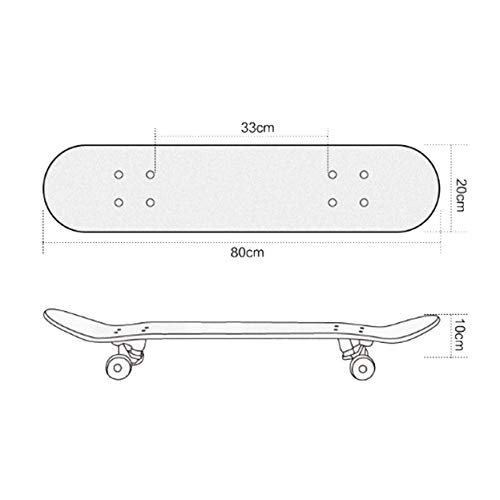 Nepenthe Skateboards Complete Mini Double Kick Cruiser Deck Longboard 31 Inch Anime Series Board Surface My Hero Academia(Midoriya Izuku)