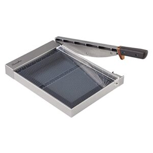 swingline paper cutter, guillotine trimmer with edgeglow led cut guide and tempered glass surface, 12" cut length, 25 sheet capacity, classiccut 1225g (g7010005)