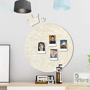 Round Felt Board, self-Adhesive Bulletin Board for Home Office Kitchen, Kindergarten Color Background Wall Sticker
