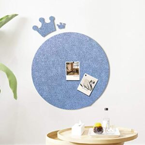 Round Felt Board, self-Adhesive Bulletin Board for Home Office Kitchen, Kindergarten Color Background Wall Sticker