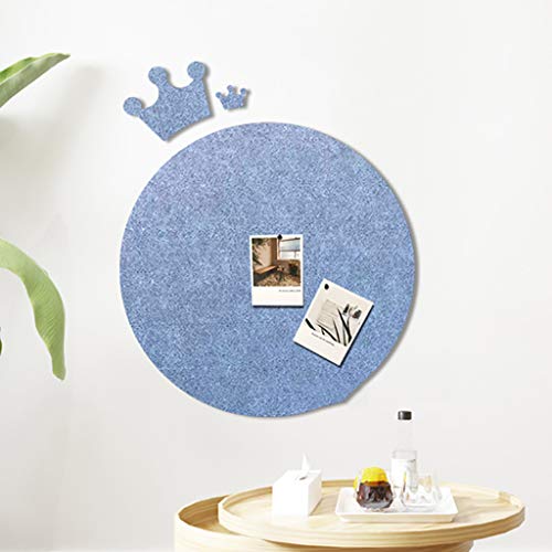 Round Felt Board, self-Adhesive Bulletin Board for Home Office Kitchen, Kindergarten Color Background Wall Sticker