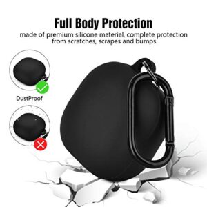 AIRSPO Silicone Case Compatible with Samsung Galaxy Buds 2 Pro/Galaxy Buds 2/ Galaxy Buds Pro/Galaxy Buds Live Case (Black)