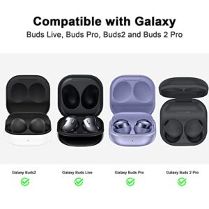 AIRSPO Silicone Case Compatible with Samsung Galaxy Buds 2 Pro/Galaxy Buds 2/ Galaxy Buds Pro/Galaxy Buds Live Case (Black)