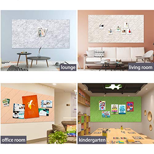 Chute Felt Wall Stickers, DIY self-Adhesive Photo Wall Bulletin Board Message Board, with a Box of thumbtacks (47.2x23.6 in)