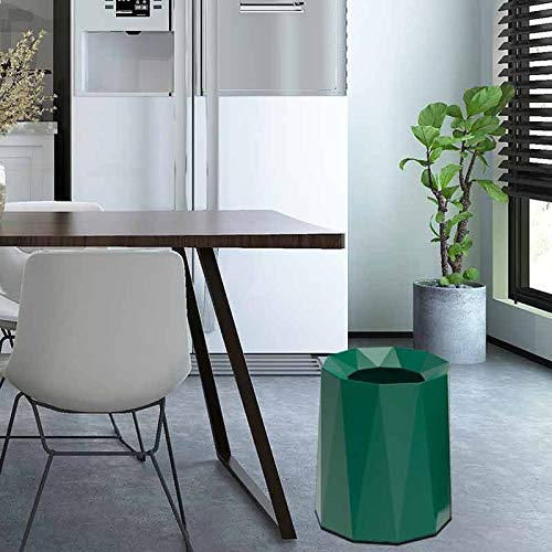 Aouiopkio Zruixia-ljit Trash Can, Round Plastic Small Trash Can Wastebasket, Garbage Container Bin for Bathrooms, Powder Rooms, Kitchens, Home Offices. (Color : Silver)