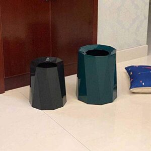 Aouiopkio Zruixia-ljit Trash Can, Round Plastic Small Trash Can Wastebasket, Garbage Container Bin for Bathrooms, Powder Rooms, Kitchens, Home Offices. (Color : Silver)