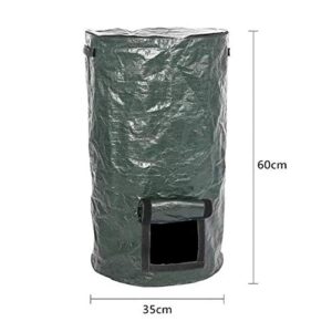 Garden Compost Bag, Garden Folding Compost Bin, Yard Leaf Waste Compost Bag Fruit Kitchen Fermentation Secret Cultivator Bags (15 Gallon)