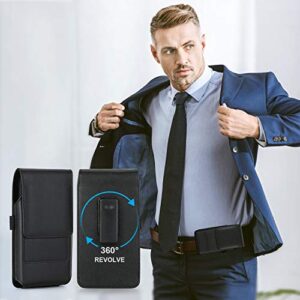 Mopaclle Phone Holster for Samsung Galaxy A03s A04s A33 A23 A52 A73 / Galaxy Note 20 Ultra 8 9 S22 Plus, S23 Plus, iPhone 14 Pro Max 13 Pro Max Swivel Belt Clip Cell Phone Carrying Pouch Belt Holder