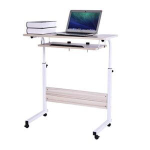 removable home office desk can be raised and lowered mobile computer desk,with wheels at the bottom