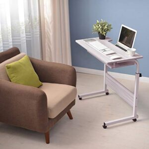 Removable Home Office Desk Can Be Raised and Lowered Mobile Computer Desk,with Wheels at The Bottom