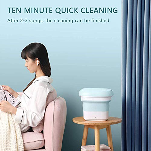 WAYAYA Portable Washing Machine, Ozone Sterilization Ultrasonic Cleaning Machine Automatic Personal Rotating Turbines Washer Convenient for Travel