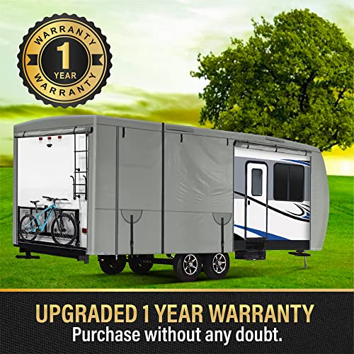 North East Harbor Travel Trailer Cover 18 ft to 20 ft Waterproof Ripstop Cover 600D Heavy Duty RV Storage Cover Camper Cover RV Accessories for Travel Trailers Windproof Toy Hauler Covers