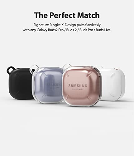 Ringke Slim-X Compatible with Samsung Galaxy Buds 2 Pro Case, Galaxy Buds 2 Case, Galaxy Buds Pro Case, and Galaxy Buds Live Case, Protective Sturdy Solid Cover for Galaxy Buds2 Pro - Clear