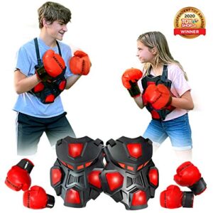 ArmoGear Electronic Boxing Toy for Kids | Interactive Boxing Game with 3 Play Modes, Includes 2 Pairs Boxing Gloves | Cool Toy for Teen Boys | Sports Toy for Kids Boys & Girls, Ages 8 Years +