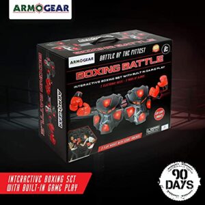 ArmoGear Electronic Boxing Toy for Kids | Interactive Boxing Game with 3 Play Modes, Includes 2 Pairs Boxing Gloves | Cool Toy for Teen Boys | Sports Toy for Kids Boys & Girls, Ages 8 Years +