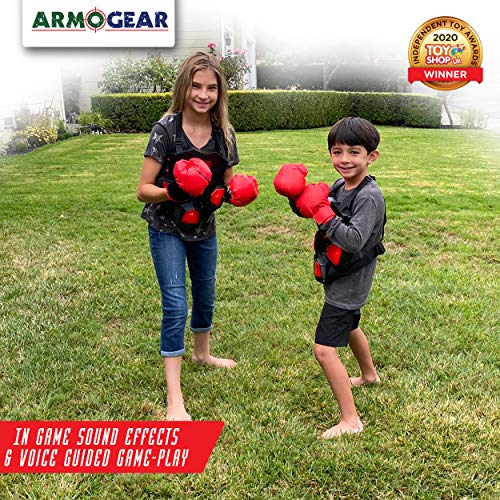 ArmoGear Electronic Boxing Toy for Kids | Interactive Boxing Game with 3 Play Modes, Includes 2 Pairs Boxing Gloves | Cool Toy for Teen Boys | Sports Toy for Kids Boys & Girls, Ages 8 Years +