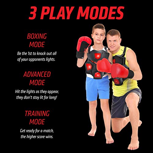 ArmoGear Electronic Boxing Toy for Kids | Interactive Boxing Game with 3 Play Modes, Includes 2 Pairs Boxing Gloves | Cool Toy for Teen Boys | Sports Toy for Kids Boys & Girls, Ages 8 Years +