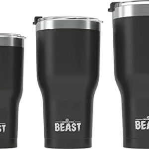 Beast 40 oz Tumbler Stainless Steel Vacuum Insulated Coffee Ice Cup Double Wall Travel Flask (Matte Black)