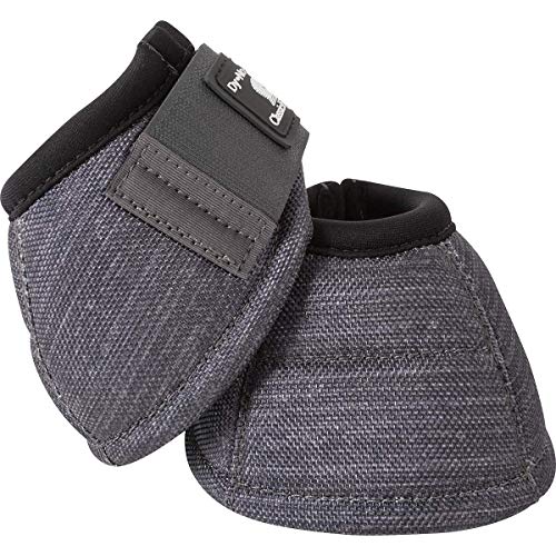 Classic Equine Dyno No-Turn Overreach Horse Bell Boots Charcoal Gray (Medium)