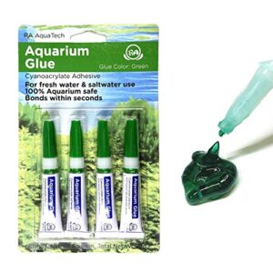 ra aquatech aquarium glue green for plants moss aquascaping instant aquarium safe (4pcs pack)