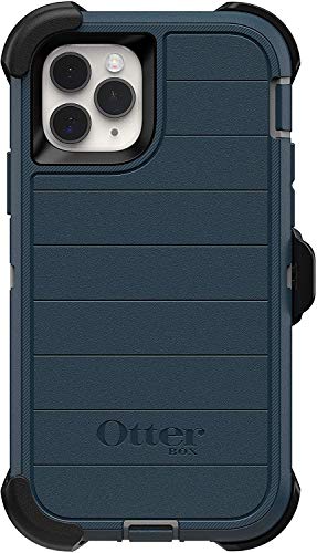 OtterBox Defender Series Microbial Defense Case for iPhone 11 PRO and iPhone X/XS - Case Only, Bulk Packaging - Gone Fishin (Wet Weather/Majolica Blue)