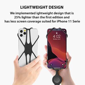 Bone】 Crossbody Lanyard Phone Tie 2, Universal Crossbody Phone Lanyard Anti-Lost Phone Holder for iPhone 13 12 11 Pro Max Mini, Adjustable iPhone Lanyard Fits Most Phones from 4-6.7" - Black