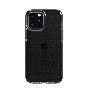 tech21 evo check case for apple iphone 12 pro max with 12 ft drop protection, smokey/black