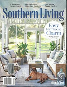 southern living magazine, easy farmhouse charm march, 2020 vol. 55 no.02 (please note: all these magazines are pet & smoke free magazines. no address label. (single issue magazine.)