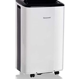 Honeywell Compact Portable Air Conditioner w/Dehumidifier & Fan Cools Rooms Up to 350 Sq.Ft. w/Drain Pan & Insulation Tape (HF08CESWK)