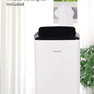 Honeywell Compact Portable Air Conditioner w/Dehumidifier & Fan Cools Rooms Up to 350 Sq.Ft. w/Drain Pan & Insulation Tape (HF08CESWK)