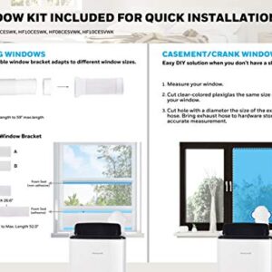 Honeywell Compact Portable Air Conditioner w/Dehumidifier & Fan Cools Rooms Up to 350 Sq.Ft. w/Drain Pan & Insulation Tape (HF08CESWK)