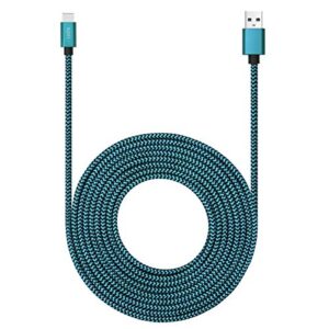 usb type c cable 15ft with 3a fast charging, ultra long and extremely durable nylon braided usb c charger cord for galaxy s10/s9/s8/google pixel/lg/oneplus/moto and more (blue)