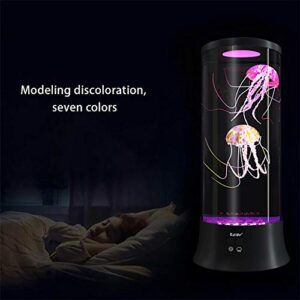 EDIER LED Fantasy Jellyfish Lava Lamp - Round Real Jellyfish Aquarium Lamp - 7 Color Setting Jellyfish Tank Mood Light - Jellyfish Tank Decorations for Home Office Decor Great Gifts for Kids