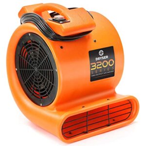 dryser 6pk air mover carpet dryer 2 speed 1/2 hp industrial floor fan - orange carpet drying fan floor blower