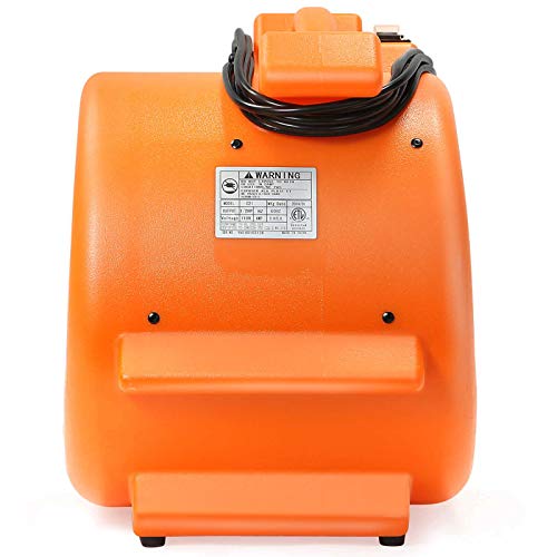 Dryser 6pk Air Mover Carpet Dryer 2 Speed 1/2 HP Industrial Floor Fan - Orange Carpet Drying Fan Floor Blower