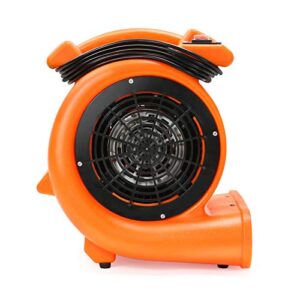 Dryser 6pk Air Mover Carpet Dryer 2 Speed 1/2 HP Industrial Floor Fan - Orange Carpet Drying Fan Floor Blower