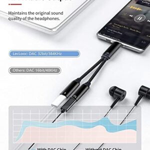 USB C Splitter, Dual USB C Headphone and Charger Adapter Support HiFi Music Call 60W Charge for Galaxy S23 S22 S21 Ultra S20Ultra Note 20 10 Ultra, Pixel 7 6 Pro 5 4XL 3 2 XL , iPad/MacBook Pro/Air