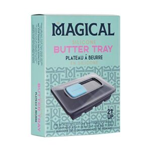 Magical Butter 21UP Silicone Non-Stick Butter Tray -Effortless Butter Making with Precise 8 Tbsp Sticks. Food-Grade, Non-Stick Rectangle Container for Brownies, Homemade Butter, Herbed, Garlic Butter