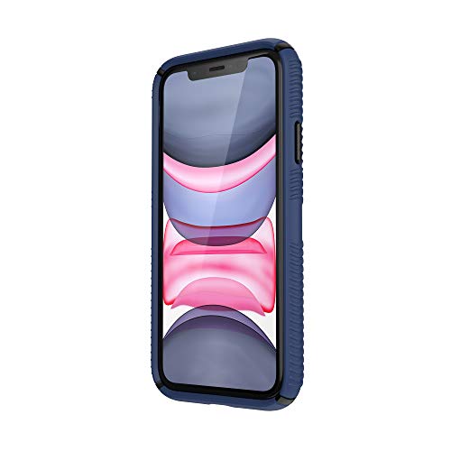 Speck iPhone 11 Case - Drop Protection, Shock-Absorbent - Heavy Duty Slim Design with Added Grip & Soft Touch Coating - Coastal Blue, Black, Storm Blue Presido2