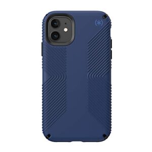 Speck iPhone 11 Case - Drop Protection, Shock-Absorbent - Heavy Duty Slim Design with Added Grip & Soft Touch Coating - Coastal Blue, Black, Storm Blue Presido2