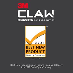 3M CLAW Drywall Picture Hanger with Temporary Spot Marker, Holds 15 lbs, 6 Hangers, 6 Markers/Pack