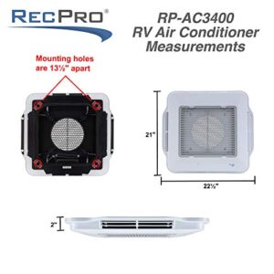 RecPro RV Air Conditioner Low Profile 13.5K Non-Ducted | Heating or Cooling Option | RV AC Unit | Camper Air Conditioner | (Black)