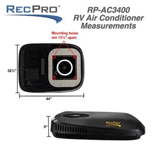 RecPro RV Air Conditioner Low Profile 13.5K Non-Ducted | Heating or Cooling Option | RV AC Unit | Camper Air Conditioner | (Black)