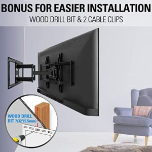 Mounting Dream TV Wall Mount TV Bracket for Most 42-90 Inch TV, UL Listed Full Motion TV Mount with Articulating Arms, Max VESA 800x400mm 132 lbs. Loading, Fits 16", 18", 24" Studs MD2298-XL