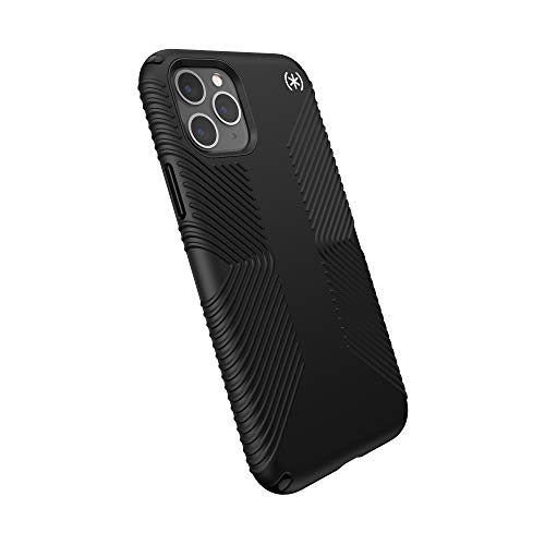 Speck Products Presidio2 Grip Case, Compatible with iPhone 11 PRO, Black/Black/Black/White