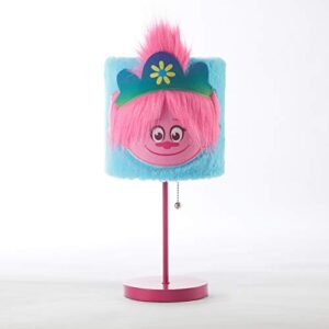idea nuova trolls plush shade table lamp, multicolor