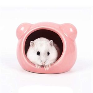 gutongyuan Mini Hamsters House Pet Hideout Hut Cave,Small Animal Ceramic Critter Bath Toy, Ideal for Dwarf Hamsters and Gerbils