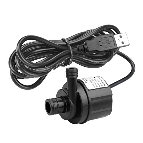 USB DC 5V Mini Submersible Water Pump 97L/H Pump High Lift 3ft/1m for Aquarium Fish Fountain Garden Water Hydroponic