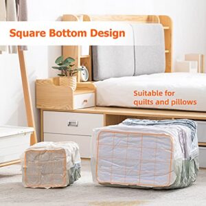 Cube Vacuum Storage Bags Space Saver Vacuum Seal Bags Large Compressed Vacuum Bags for Comforters, Blanket, Clothes, Bedding, Sheet, Pillow, Closet Organizers (3 Medium, 3 Large)