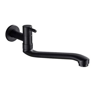 wall-mounted black cold water faucet washing machine mop pool garden taps (36cm)